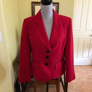 Red Kasper Blazer Jacket